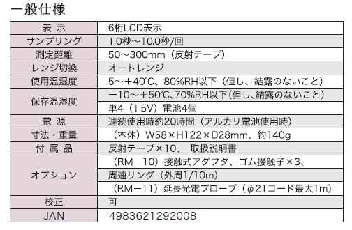 CUSTOM デジタル回転計 RM-2000 計測器ランド